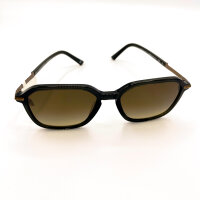 Davidoff DAPS109-02 Herren-Sonnenbrille, quadratisches schwarz-braunes Gestell, 55 mm Glasbreite, braun verlaufende Gläser