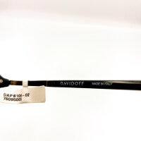 Davidoff DAPS109-02 Herren-Sonnenbrille, quadratisches schwarz-braunes Gestell, 55 mm Glasbreite, braun verlaufende Gläser