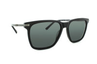 Davidoff DAPS110-01 Herren-Sonnenbrille, quadratisches schwarz-silbernes Gestell, graue Gläser, 56mm Glasbreite, 16mm Stegbreite, 145mm Bügellänge