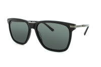 Davidoff DAPS110-01 Herren-Sonnenbrille, quadratisches schwarz-silbernes Gestell, graue Gläser, 56mm Glasbreite, 16mm Stegbreite, 145mm Bügellänge