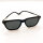 Davidoff DAPS110-01 Herren-Sonnenbrille, quadratisches schwarz-silbernes Gestell, graue Gläser, 56mm Glasbreite, 16mm Stegbreite, 145mm Bügellänge