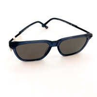 Davidoff DAPS110-02 mens sunglasses, square blue and black frame, 56mm lens width, grey lenses, 145mm temple length