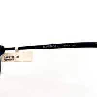 Davidoff DAPS110-02 mens sunglasses, square blue and black frame, 56mm lens width, grey lenses, 145mm temple length