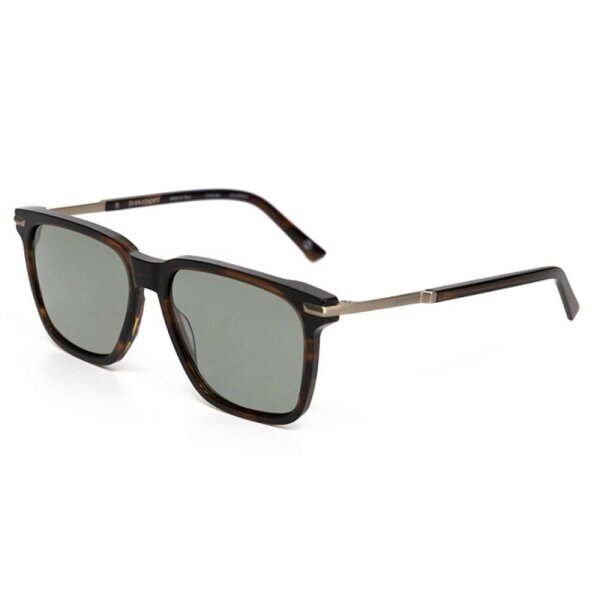 Davidoff DAPS110-03 Unisex Sunglasses, Square Tortoiseshell Gold Frame, Green Lenses, 56mm Lens Width