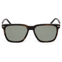 Davidoff DAPS110-03 Unisex Sunglasses, Square Tortoiseshell Gold Frame, Green Lenses, 56mm Lens Width