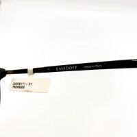 Davidoff DAPS111-01 Herren-Sonnenbrille, quadratisches schwarz-bronzenes Gestell, graue Gläser, 54mm Glasbreite, 17mm Stegbreite, 145mm Bügellänge