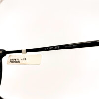 Davidoff DAPS111-03 Herren-Sonnenbrille, quadratisches blau-schwarzes Schildpattgestell, 54mm Glasbreite, blau-graue Gläser