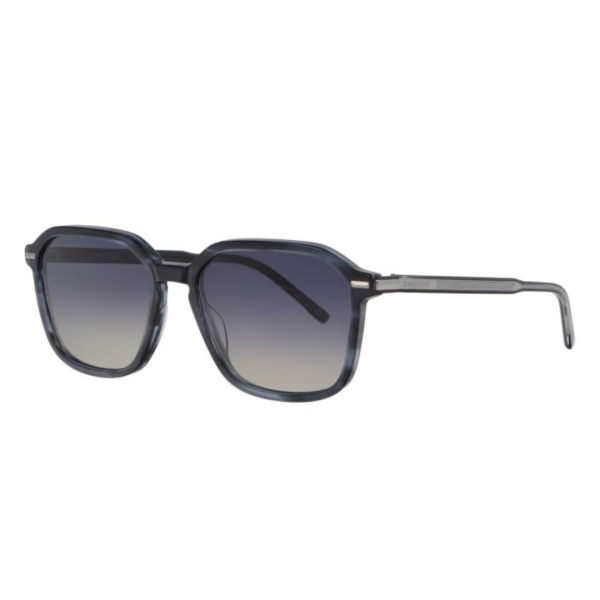 Davidoff DAPS105-03 Herren-Sonnenbrille, quadratisches grau-silbernes Gestell, 55 mm Glasbreite, grau verlaufende Gläser