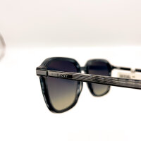 Davidoff DAPS105-03 Herren-Sonnenbrille, quadratisches grau-silbernes Gestell, 55 mm Glasbreite, grau verlaufende Gläser