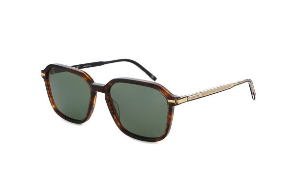 Davidoff DAPS105-02 Unisex Sonnenbrille, quadratisches Schildpatt-Gold Gestell, grüne Gläser, 55mm Glasbreite, 17mm Stegbreite, 145mm Bügellänge