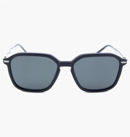 Davidoff DAPS105-01R Mens Sunglasses, square black and silver frame, grey lenses, 55mm lens width, 17mm bridge width, 145mm temple length