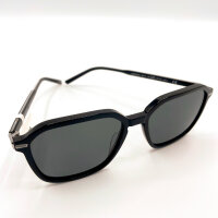 Davidoff DAPS105-01R Mens Sunglasses, square black and silver frame, grey lenses, 55mm lens width, 17mm bridge width, 145mm temple length