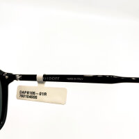 Davidoff DAPS105-01R Mens Sunglasses, square black and silver frame, grey lenses, 55mm lens width, 17mm bridge width, 145mm temple length