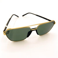 Davidoff DATS108-02R Herren-Sonnenbrille, Pilot Double Bridge, Gold-Schwarzer Rahmen, grüne Gläser, 59mm Glasbreite, 14mm Steg, 145mm Bügel