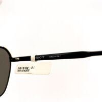 Davidoff DATS108-01 Mens Sunglasses, Pilot Double Bridge, Gold-Black, 59mm lens width, grey lenses