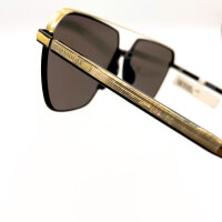 Davidoff DATS108-01 Mens Sunglasses, Pilot Double Bridge, Gold-Black, 59mm lens width, grey lenses
