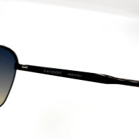 Davidoff DATS108-03R Herren-Sonnenbrille, Pilot Double Bridge, silber-schwarzer Rahmen, graue Verlaufsgläser, 59mm Glasbreite