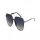 Davidoff DATS108-03R Herren-Sonnenbrille, Pilot Double Bridge, silber-schwarzer Rahmen, graue Verlaufsgläser, 59mm Glasbreite