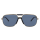 Davidoff DATS114-01 Mens Sunglasses, Titanium, Polarized Blue Lenses, Pilot Double Bridge, Gold and Black Frame, 59mm Lens Width