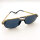 Davidoff DATS114-01 Mens Sunglasses, Titanium, Polarized Blue Lenses, Pilot Double Bridge, Gold and Black Frame, 59mm Lens Width