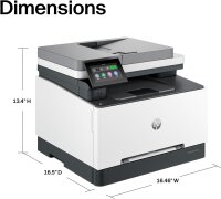 HP Color LaserJet Pro MFP 3302fdw, Multifunktions-Farblaserdrucker, 25 S./Min., Duplex, ADF, WLAN, Ethernet, Fax, Touchscreen