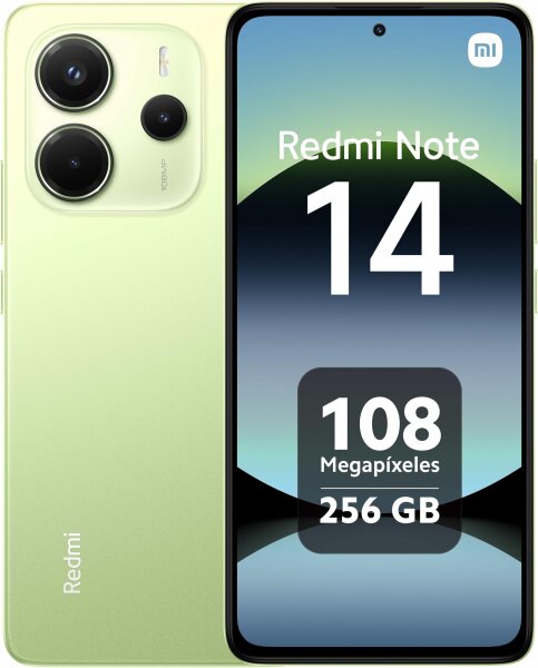 Xiaomi Redmi Note 14 4G Smartphone, 6,67" AMOLED, 8GB/256GB, 120Hz, 108MP Kamera, 5500mAh, USB-C, Dual SIM, NFC, Lime Green