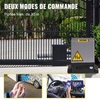 VEVOR sliding gate opener 1800 kg, 7 m, 1 HP/750 W, electric gate drive, 4 remote controls, app control, complete set for sliding gates