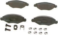 Bosch BP376 front brake pads, 17.2 mm, 2x4 pieces, ECE-R90, copper-free, low-dust, low-noise, incl. accessories