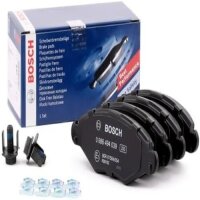 Bosch BP376 front brake pads, 17.2 mm, 2x4 pieces, ECE-R90, copper-free, low-dust, low-noise, incl. accessories