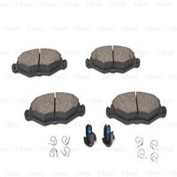 Bosch BP376 front brake pads, 17.2 mm, 2x4 pieces, ECE-R90, copper-free, low-dust, low-noise, incl. accessories