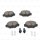 Bosch BP376 front brake pads, 17.2 mm, 2x4 pieces, ECE-R90, copper-free, low-dust, low-noise, incl. accessories