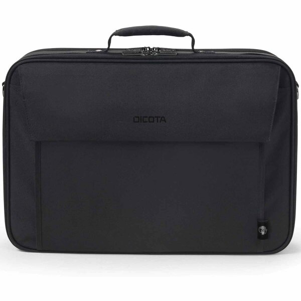 DICOTA Eco Multi Plus Base Notebook-Rucksack 15,6", recyceltes PET, Schwarz, Dokumenten- und Zusatzfächer