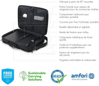 DICOTA Eco Multi Plus Base Notebook-Rucksack 15,6", recyceltes PET, Schwarz, Dokumenten- und Zusatzfächer