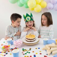 BONNYCO Jungle Animal Birthday Crown, Felt Crown for Children, with Interchangeable Numbers 0-9, Animal Motifs, Adjustable