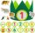 BONNYCO Jungle Animal Birthday Crown, Felt Crown for Children, with Interchangeable Numbers 0-9, Animal Motifs, Adjustable