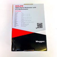Megger AVO415 TRMS Digitalmultimeter, 1000V, 10A, 6000 Counts, VFD, IP67, CAT III/IV, True RMS, Typ-K Thermoelement
