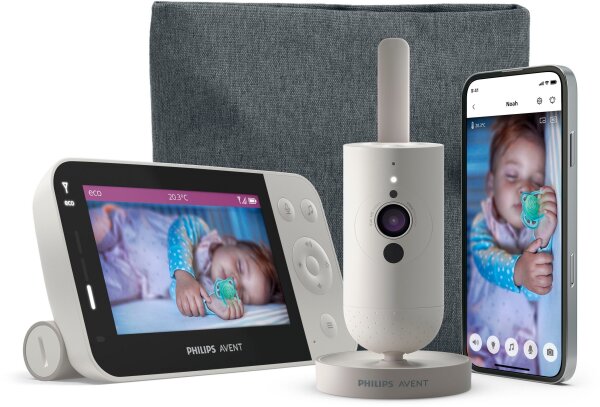 Philips Avent SCD953/26 Video Baby Monitor, Full HD Camera, 400m Range, Wi-Fi, Two-Way Talk, App Control, White