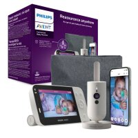Philips Avent SCD953/26 Video Baby Monitor, Full HD Camera, 400m Range, Wi-Fi, Two-Way Talk, App Control, White