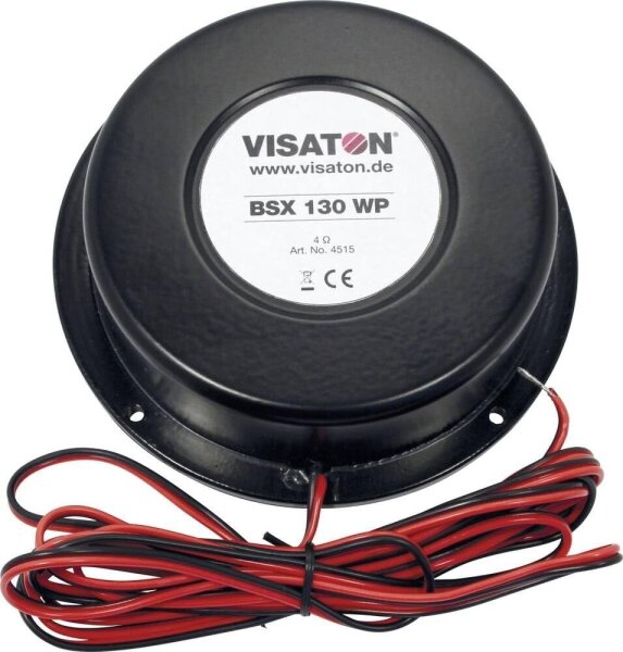 VISATON BSX 130 Wp, Body Transducer, 4 Ohm, 50 W, Speaker System, Black