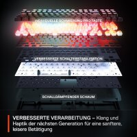 SteelSeries Apex Pro Mini Gen 3 Gaming-Tastatur, 60%, US QWERTY, RGB, USB-C, OmniPoint 3.0 Hall-Effekt, Rapid Trigger, Schwarz