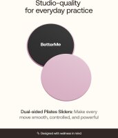 BetterMe Pilates Sliders, 2er Set, doppelseitig, Trainings-Gleiter für Core-, Bauch- & Ganzkörpertraining, rutschfest, pink