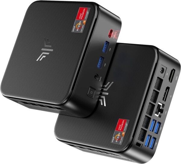 NiPoGi E3B Mini PC, Ryzen 5 7430U, 16GB RAM, 512GB SSD, Windows 11 Pro, WiFi 6, BT 5.2, 4K Triple Display, VESA-Halterung