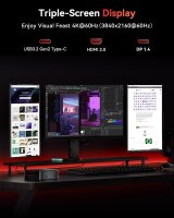 NiPoGi E3B Mini PC, Ryzen 5 7430U, 16GB RAM, 512GB SSD, Windows 11 Pro, WiFi 6, BT 5.2, 4K Triple Display, VESA-Halterung