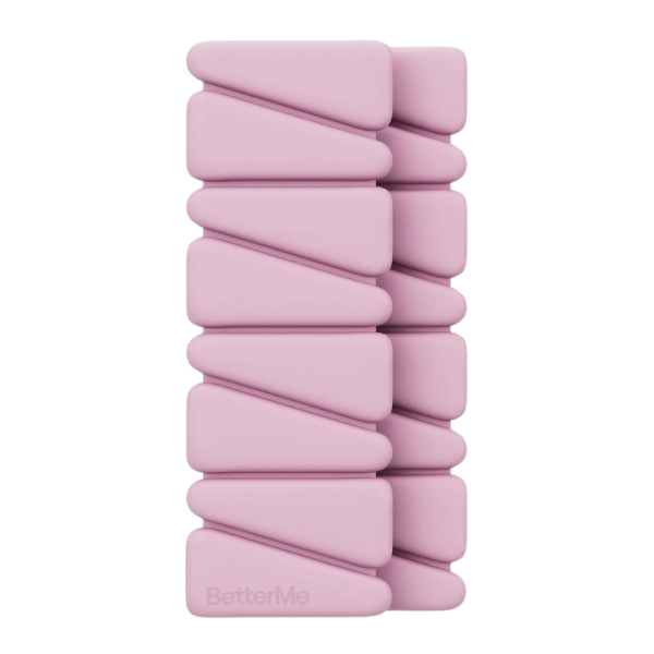 BetterMe Weight Bands Raspberry Pink, Adjustable, Training Weights for Arms/Legs/Core, Non-Slip, Durable, Soft, Easy to Clean