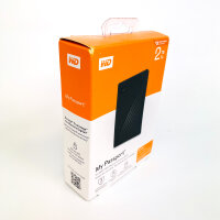 WD My Passport 2TB externe HDD, 2,5", USB 3.0, Passwortschutz, Backup-Software, Schwarz, WDBYVG0020BBK-WESN
