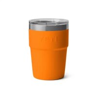 YETI Rambler 473 ml mug, King Crab Orange, stainless steel, stackable, MagSlider lid, dishwasher safe