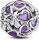 Pandora Moments 793772C01 Charm, Sterling Silver, Purple Heart, "Mum" lettering, Open, Pendant for Moments Bracelets