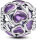 Pandora Moments 793772C01 Charm, Sterling Silver, Purple Heart, "Mum" lettering, Open, Pendant for Moments Bracelets