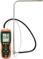 Extech HD350 Pitot-Rohr-Anemometer, Differenzialmanometer, USB, LCD, Speicher, 7,4x4,8x20,8 cm