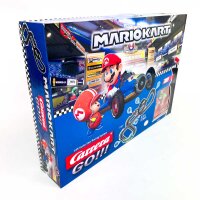 Carrera GO!!! Autorennbahn 1:43, Mario Kart Mach 8, 5,3 m, inkl. Mario & Luigi Fahrzeuge, Handregler, Looping, ab 6 Jahren